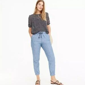 J. Crew Point Sur Chambray Pant In Oasis